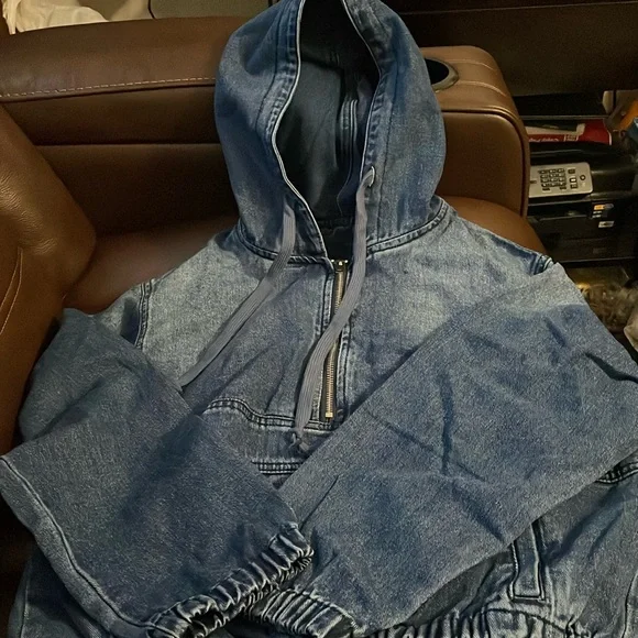 Jeans hoodie size L - Picture 1 of 5